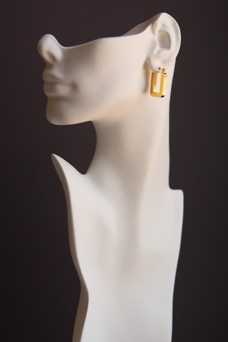 Golden luxe hoops earrings