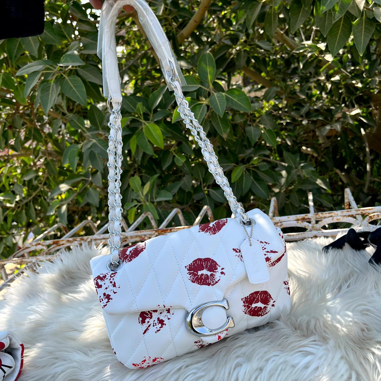 Coach Tabby Quilted Lip Print Bag