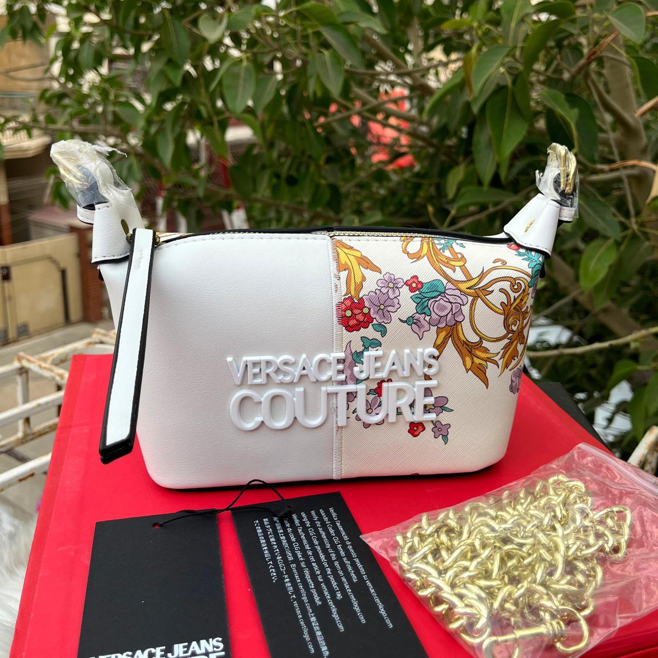 Versace Jeans Couture Barocco Print Shoulder Bag.