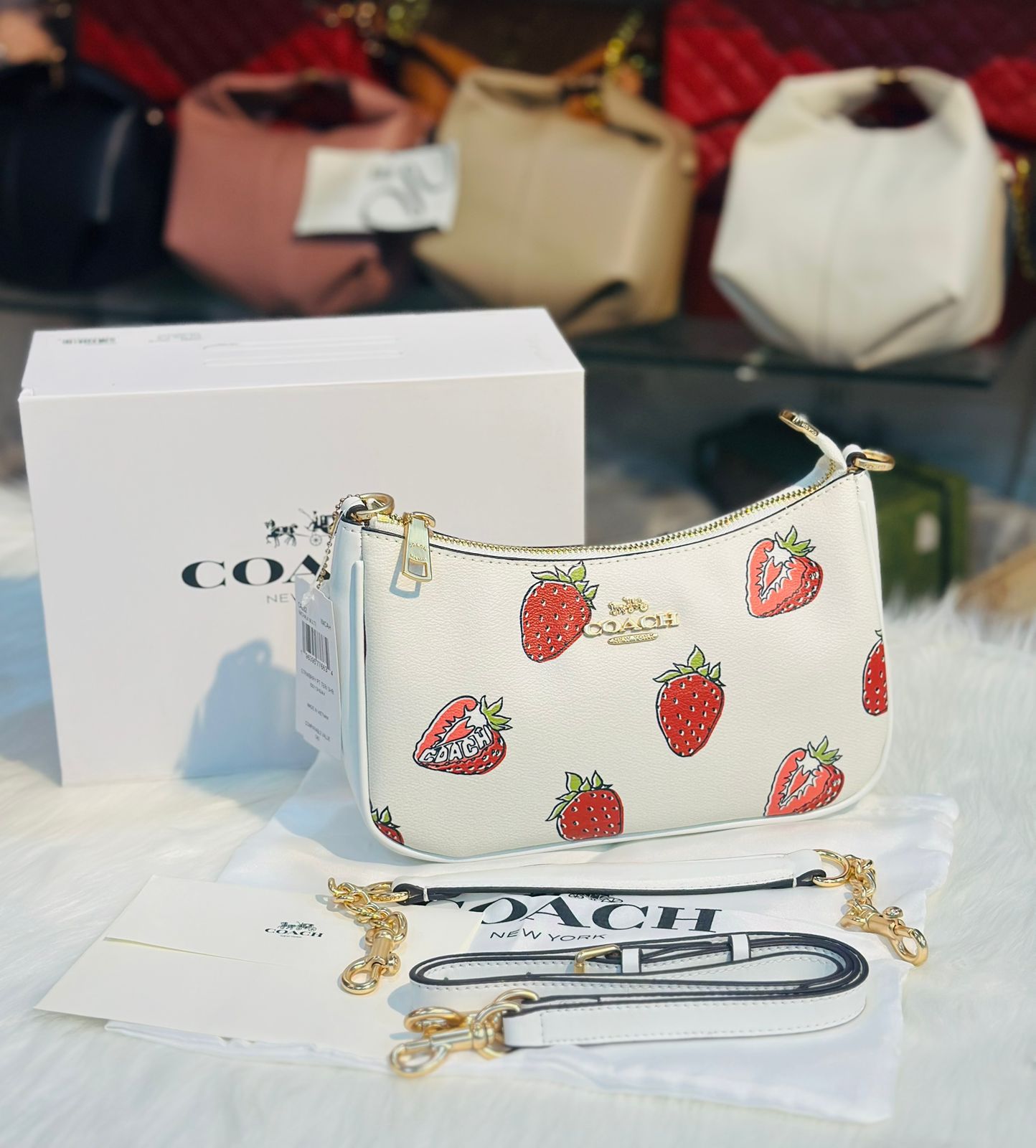 Coach Teri Shoulder Bag with Strawberry Print
