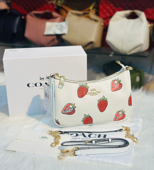 Coach Teri Shoulder Bag with Strawberry Print