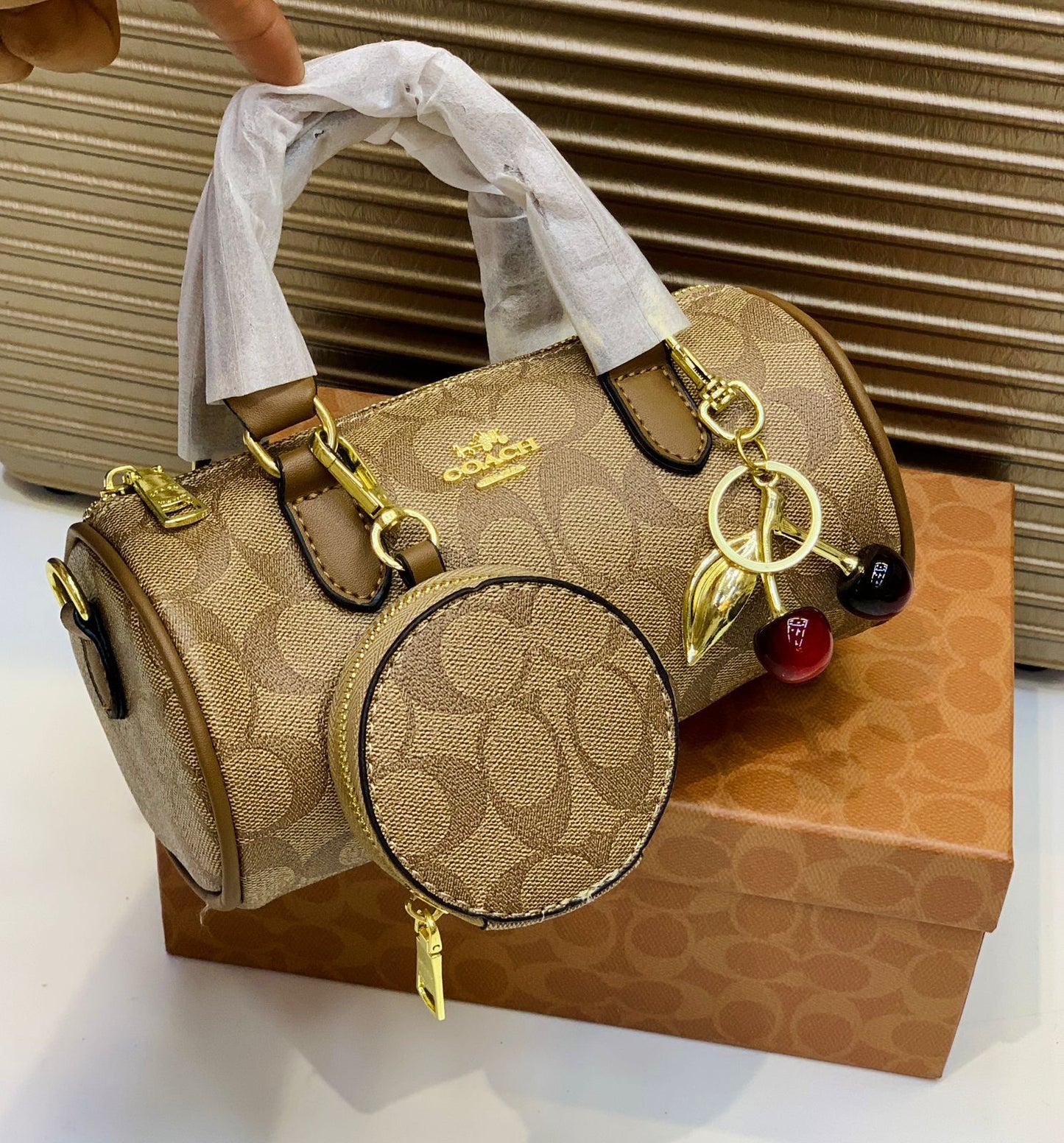 Coach duffle bag in the signature canvas