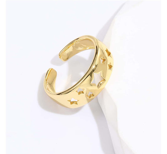 Golden galaxy ring